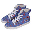 Blue 50s Women s Hi-Top Skate Sneakers View2