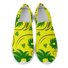 Folk Flowers Pattern  Women s Slip On Sneakers by Eskimos