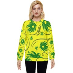 Folk Flowers Pattern  Hidden Pocket Sweatshirt by Eskimos