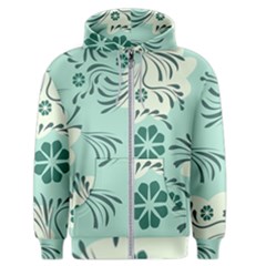 Folk Flowers Pattern  Men s Zipper Hoodie by Eskimos