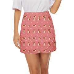 Cute Corgi Dogs Mini Front Wrap Skirt by SychEva