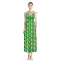 Girl Green Button Up Chiffon Maxi Dress by snowwhitegirl