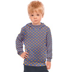 Yellow Circles On A Purple Background Kids  Hooded Pullover by SychEva