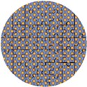 Yellow Circles On A Purple Background Wooden Puzzle Round View1