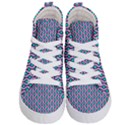 Blue Circles On Purple Background Geometric Ornament Kids  Hi-Top Skate Sneakers View1