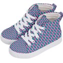 Blue Circles On Purple Background Geometric Ornament Kids  Hi-Top Skate Sneakers View2