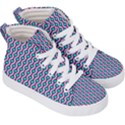 Blue Circles On Purple Background Geometric Ornament Kids  Hi-Top Skate Sneakers View3