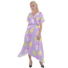 My Adventure Pastel Cross Front Sharkbite Hem Maxi Dress by thePastelAbomination