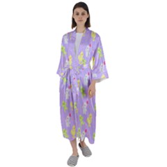 My Adventure Pastel Maxi Satin Kimono by thePastelAbomination