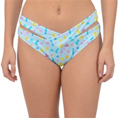 Arcade Dreams Blue  Double Strap Halter Bikini Bottom by thePastelAbomination