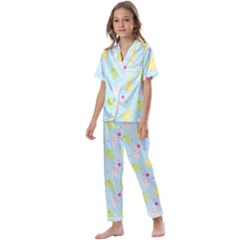 My Adventure Blue Kids  Satin Short Sleeve Pajamas Set by thePastelAbomination