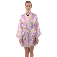 Pastel Adventure Long Sleeve Satin Kimono by thePastelAbomination