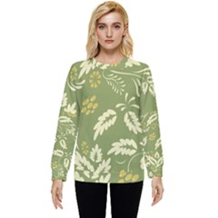 Folk Flowers Pattern Floral Surface Design Seamless Pattern Hidden Pocket Sweatshirt by Eskimos