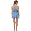 Multicolored Butterflies Whirl Ruffle Top Dress Swimsuit View2