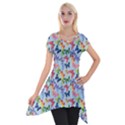 Beautiful Bright Butterflies Are Flying Short Sleeve Side Drop Tunic View1