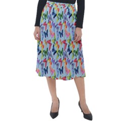 Beautiful Bright Butterflies Are Flying Classic Velour Midi Skirt  by SychEva