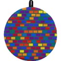 Gay Pride Rainbow Brick Pattern Round Trivet View2