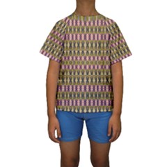 Digital Illusion Kids  Short Sleeve Swimwear by Sparkle