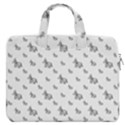 Grey Unicorn Sketchy Style Motif Drawing Pattern MacBook Pro Double Pocket Laptop Bag (Large) View1