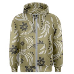 Folk Flowers Pattern Floral Surface Design Seamless Pattern Men s Zipper Hoodie by Eskimos