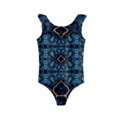 Blue Pattern Kids  Frill Swimsuit by Dazzleway