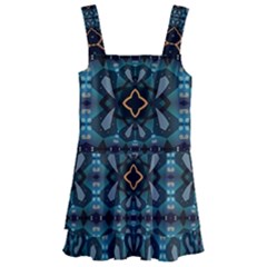 Blue Pattern Kids  Layered Skirt Swimsuit by Dazzleway