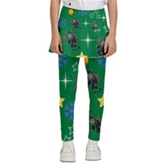 Krampus Kawaii Green Kids  Skirted Pants by NerdySparkleGoth