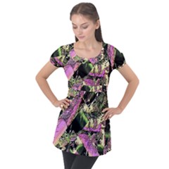 Paintball Nasty Puff Sleeve Tunic Top by MRNStudios