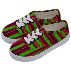 Warped Stripy Dots Kids  Classic Low Top Sneakers by essentialimage365