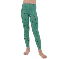 Christmas Elements For The Holiday Kids  Lightweight Velour Leggings by SychEva