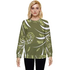 Folk Flowers Print Floral Pattern Ethnic Art Hidden Pocket Sweatshirt by Eskimos