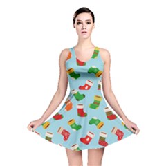 Christmas Socks Reversible Skater Dress by SychEva