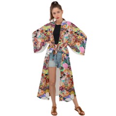 Retro Color Maxi Kimono by Sparkle