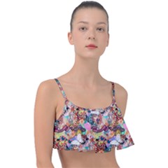 Retro Color Frill Bikini Top by Sparkle