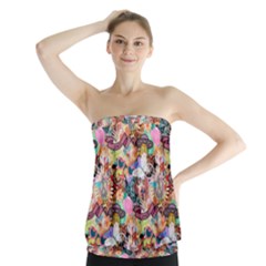 Retro Color Strapless Top by Sparkle