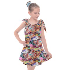 Retro Color Kids  Tie Up Tunic Dress by Sparkle