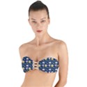 Autumn Pumpkins Twist Bandeau Bikini Top View1