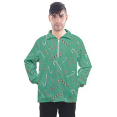 Sweet Christmas Candy Men s Half Zip Pullover by SychEva