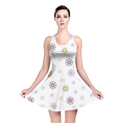 Magic Snowflakes Reversible Skater Dress by SychEva