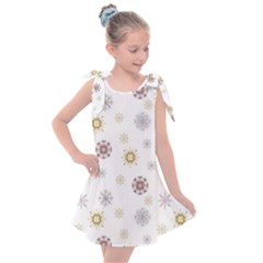 Magic Snowflakes Kids  Tie Up Tunic Dress by SychEva