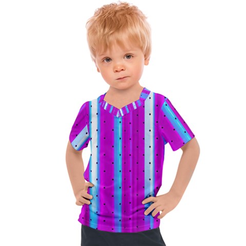 Warped Stripy Dots Kids  Sports Tee by essentialimage365