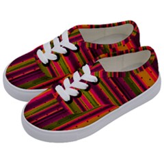 Warped Stripy Dots Kids  Classic Low Top Sneakers by essentialimage365