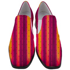 Warped Stripy Dots Women Slip On Heel Loafers by essentialimage365