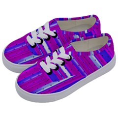 Warped Stripy Dots Kids  Classic Low Top Sneakers by essentialimage365