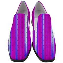 Warped Stripy Dots Women Slip On Heel Loafers by essentialimage365