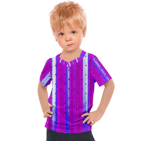 Warped Stripy Dots Kids  Sports Tee by essentialimage365