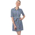 Curly Flowers Belted Shirt Dress View1