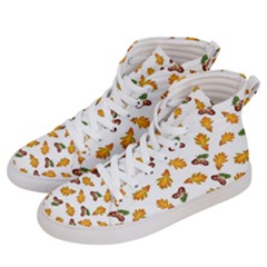 Oak Leaves And Acorns Women s Hi-top Skate Sneakers by SychEva