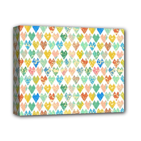 Multicolored Hearts Deluxe Canvas 14  X 11  (stretched) by SychEva