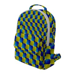 Illusion Waves Pattern Flap Pocket Backpack (large) by Sparkle